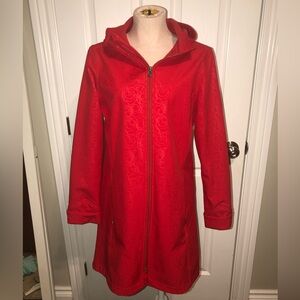 Cloudveil spring jacket Women's Red Hooded Zip-Front Coat